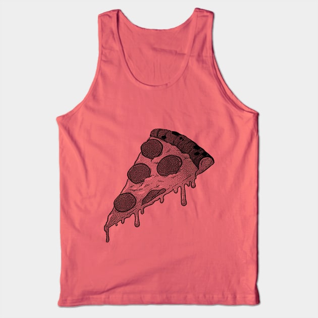 8 bit Pizza Slice Tank Top by DankFutura